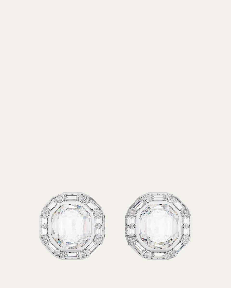 Mesmera Rhodium-Plated Crystal Clip-On Earrings
