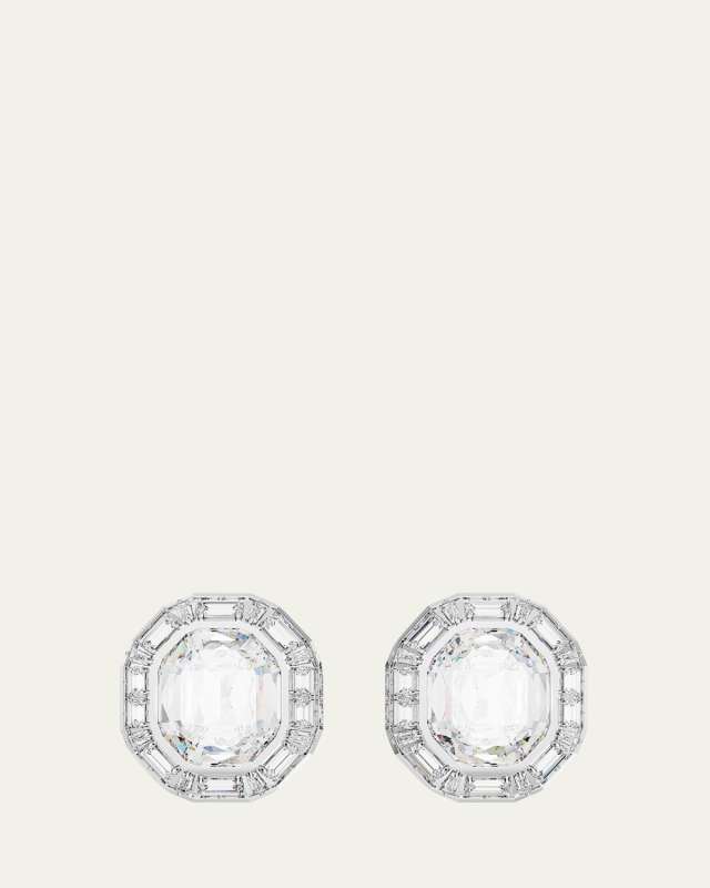 Mesmera Rhodium-Plated Crystal Clip-On Earrings