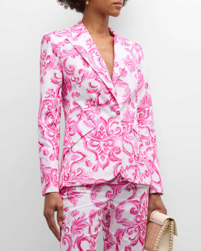 Mediterranean Tile Chamberlain Single-Breasted Blazer
