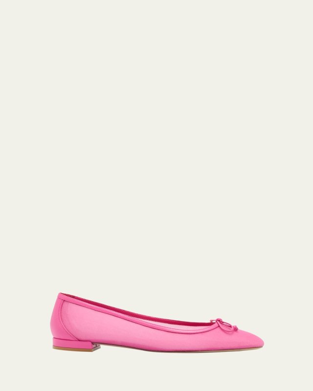 Arabella Mesh Bow Ballerina Flats