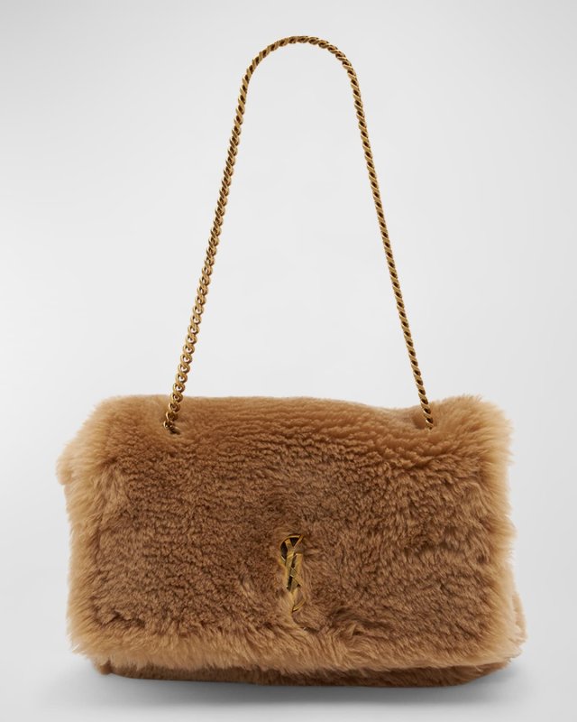 Kate Small YSL Crossbody Bag in Shearling