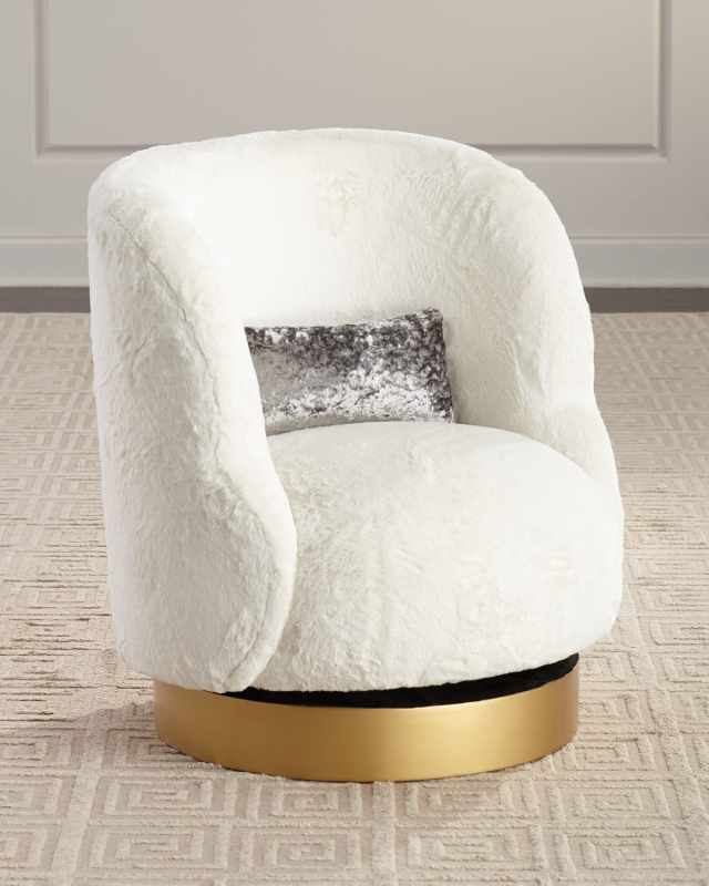 Mischa Pouf Swivel Chair