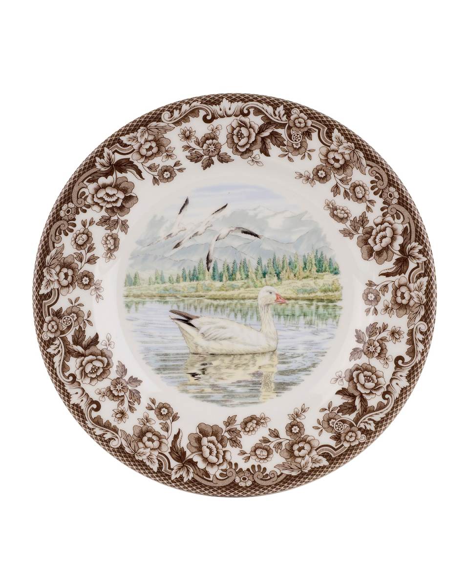 Woodland Snow Goose Salad Plate