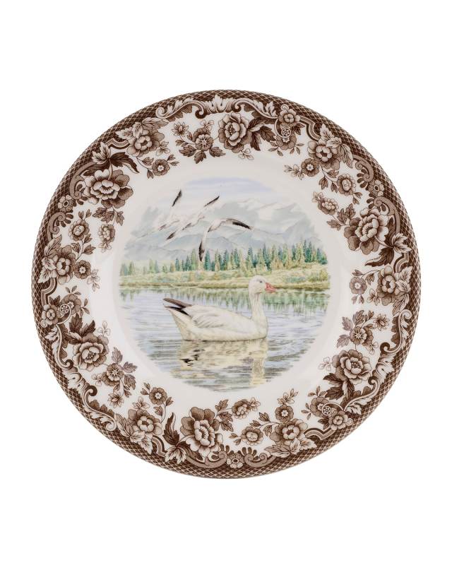 Woodland Snow Goose Salad Plate