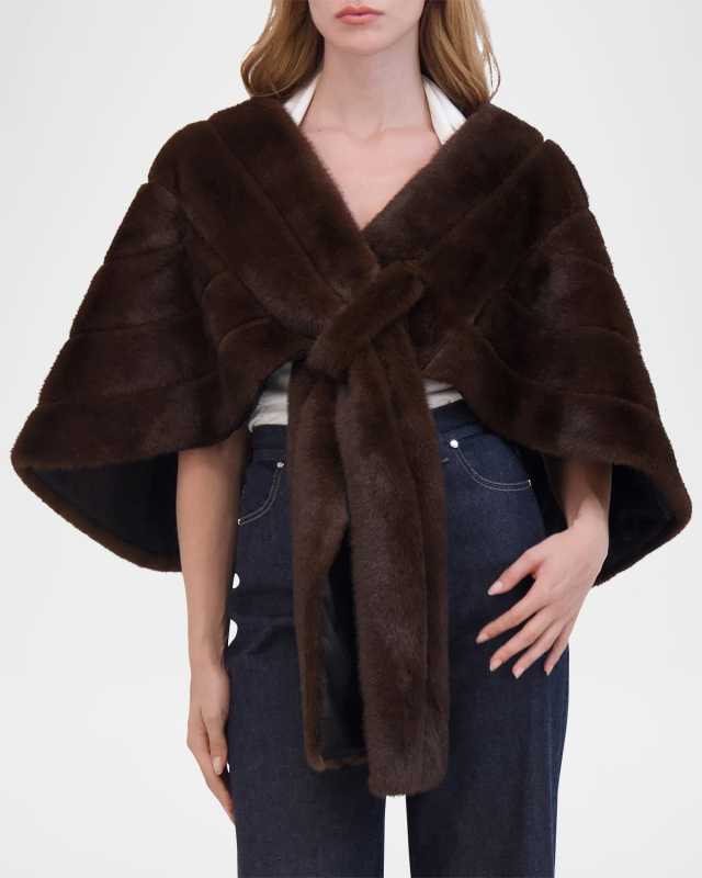 Mink-Like Faux Fur Stole