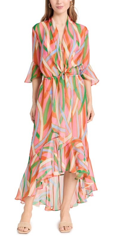 Cult Gaia Delira Coverup Vintage Stripe Print
