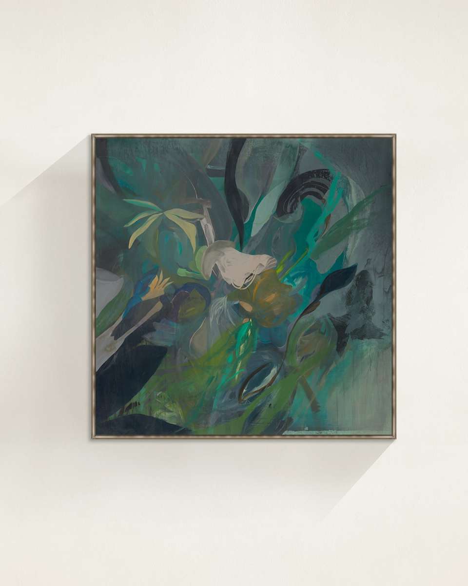 "Dark Forest" Framed Giclee by Sarah Stockstill, 49" x 49"