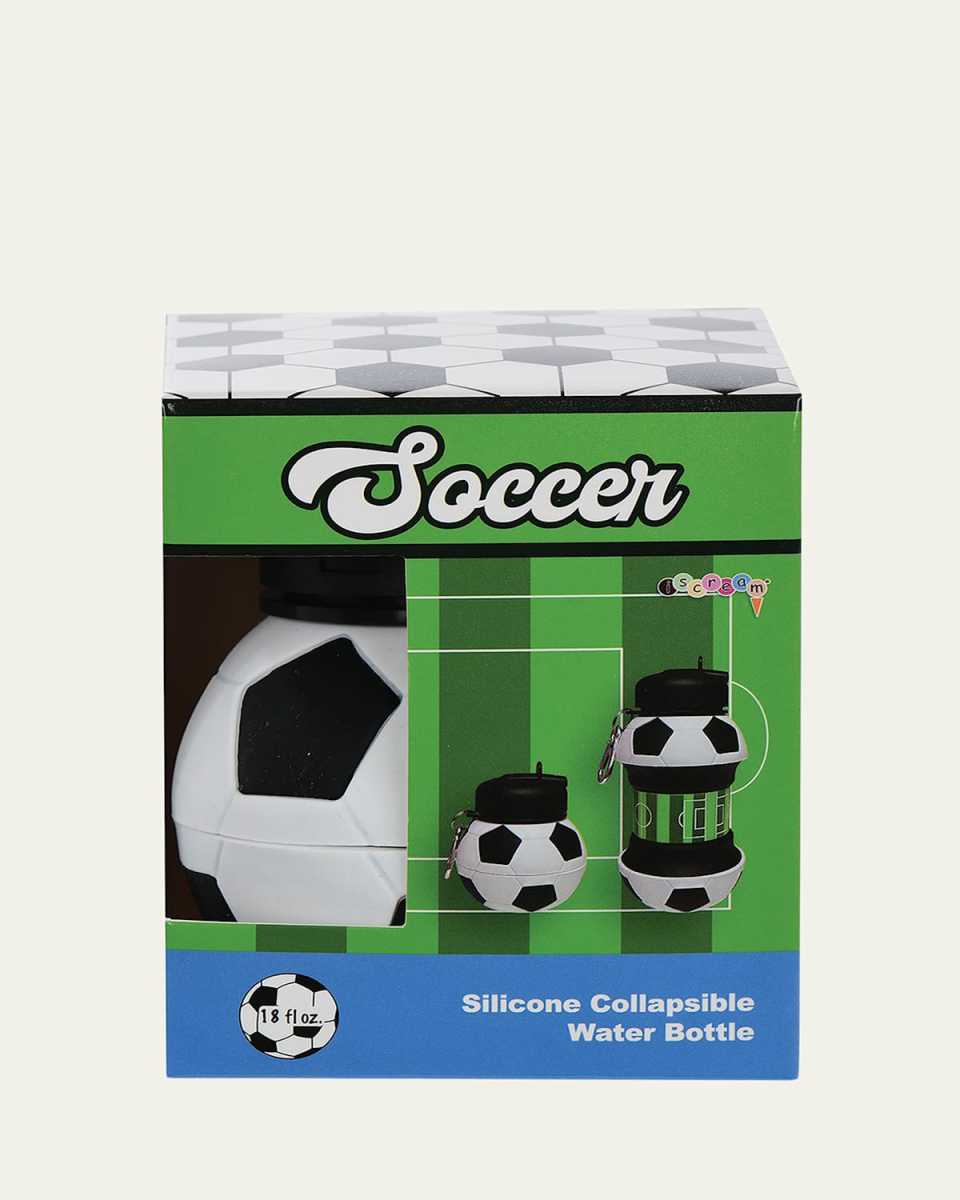 Kid's Soccer Silicone Collapsible Water Bottle