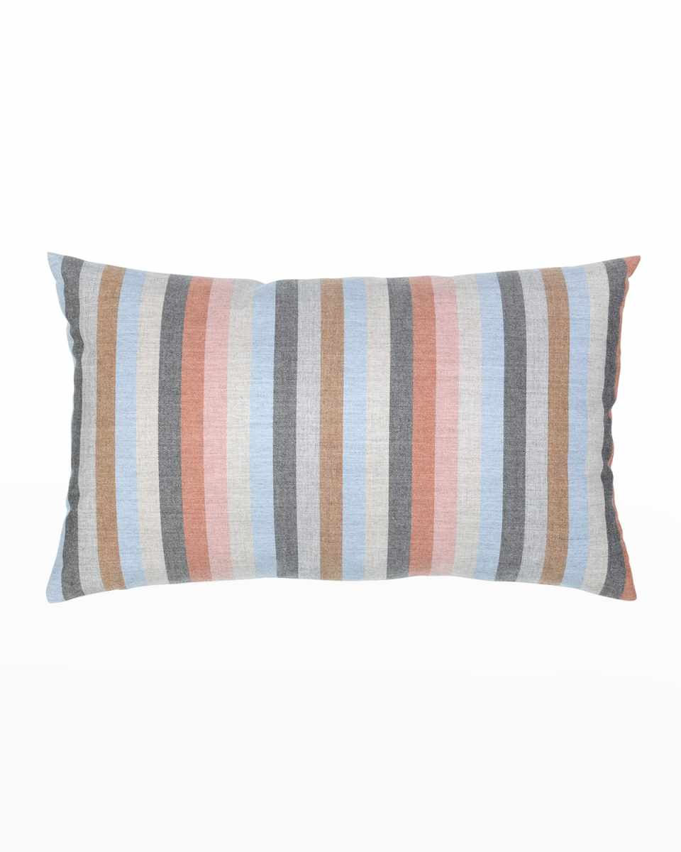 Corsica Smoke Indoor/Outdoor Lumbar Pillow, 12" x 20"