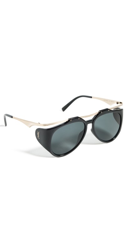 Saint Laurent M137 Amelia Sunglasses Black/Gold/Black