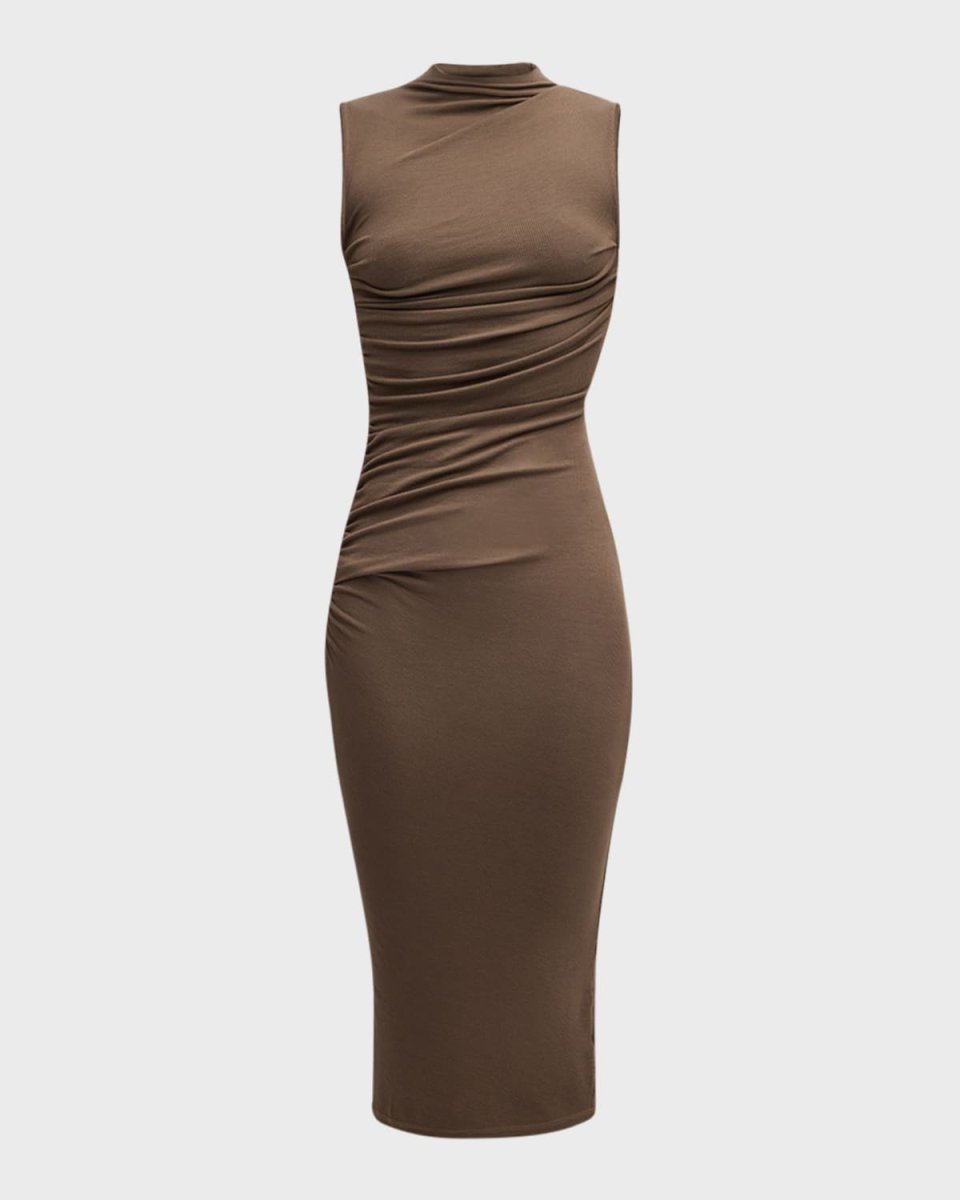Sleeveless Twist Midi Dress