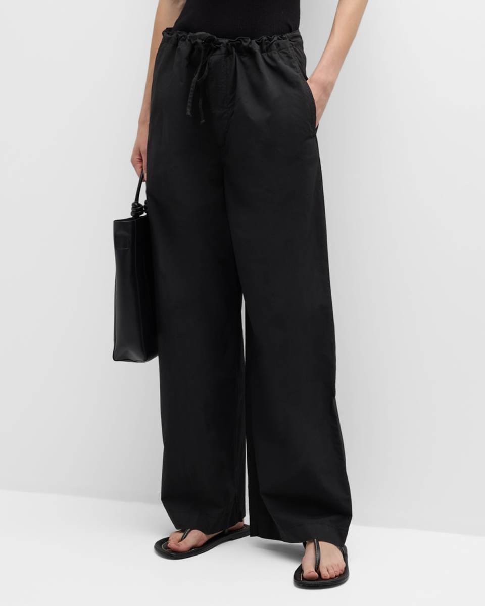 Kai Cotton Straight-Leg Drawstring Pants