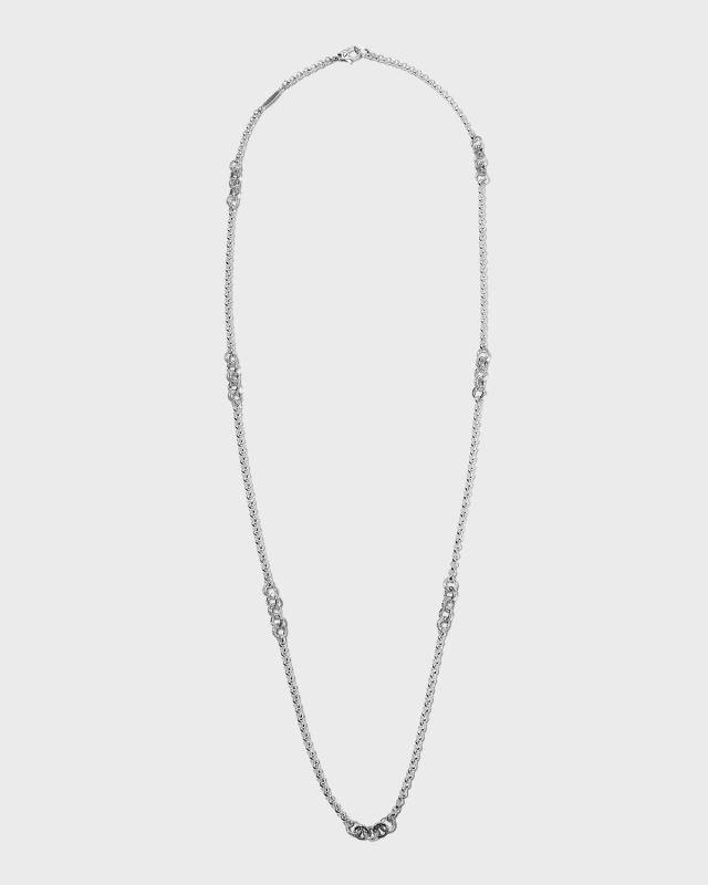 Enso 7 Circle-Station Necklace, 34"L