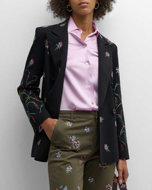 Pansies Crystal Blazer Jacket