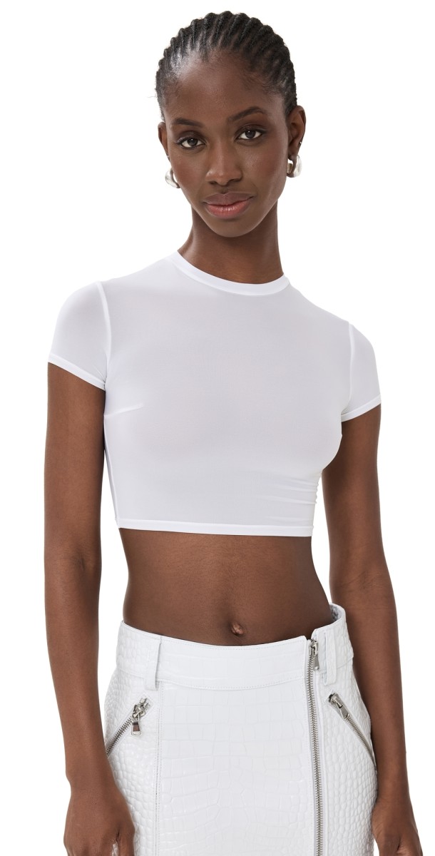 LaQuan Smith Crop Top White
