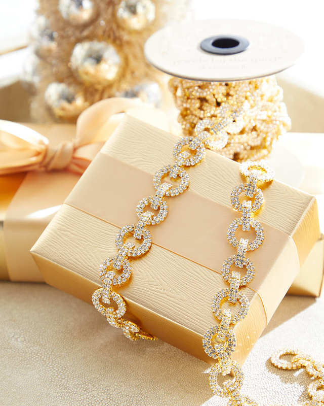Golden Jeweled Chain Swag