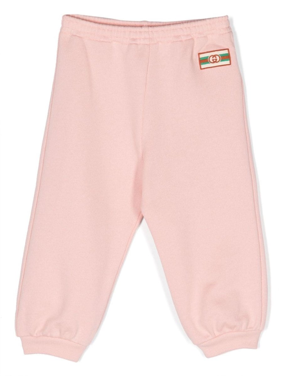 logo-patch cotton track pants