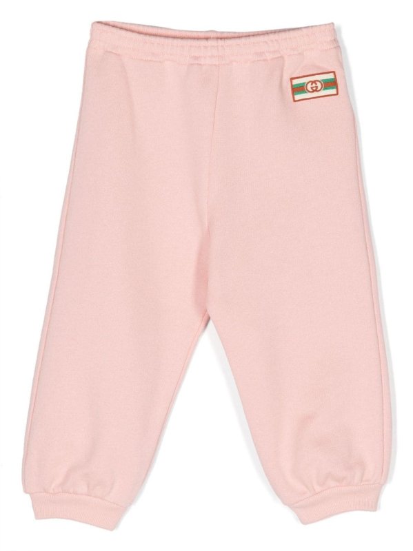 logo-patch cotton track pants