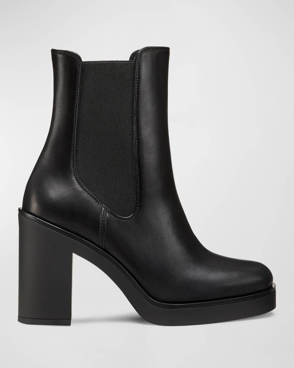 Bethenny Leather Platform Chelsea Booties