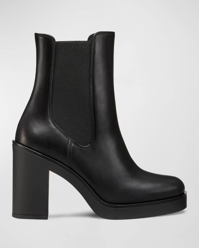Bethenny Leather Platform Chelsea Booties