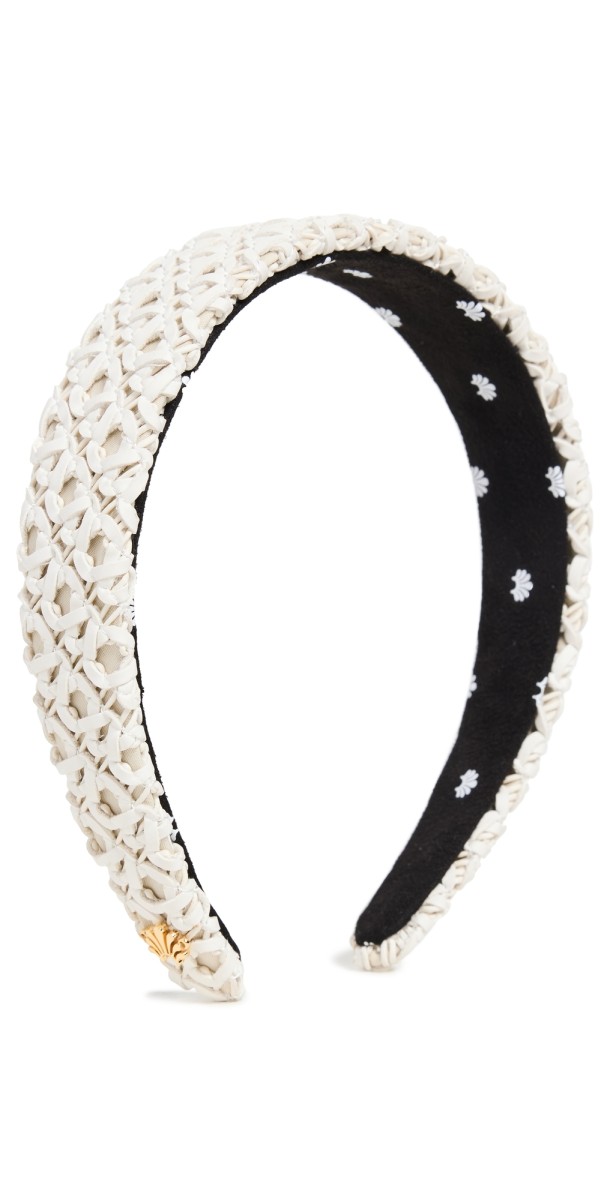 Lele Sadoughi Raffia Bessette Headband Ivory