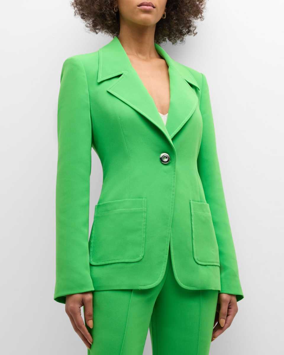 Sola Crepe Oversized Cutaway Blazer