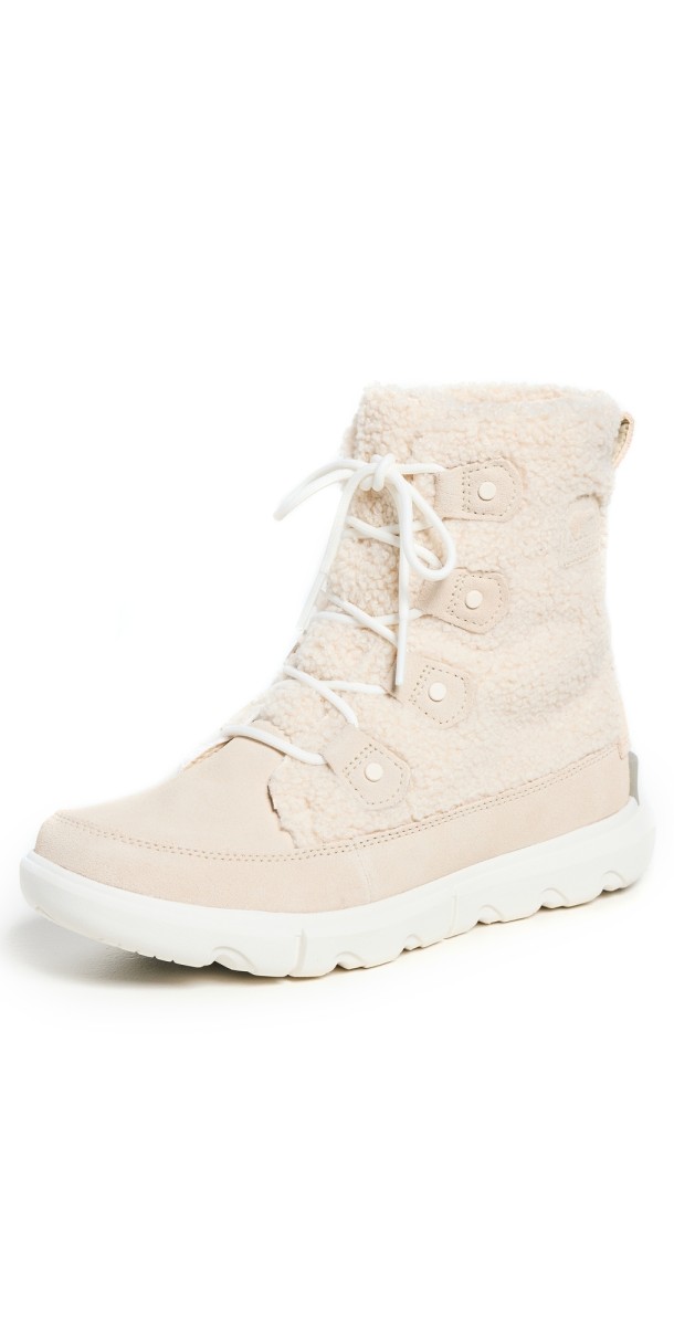 Sorel Explorer Next Joan Cozy Boots Bleached Ceramic, Sea Salt
