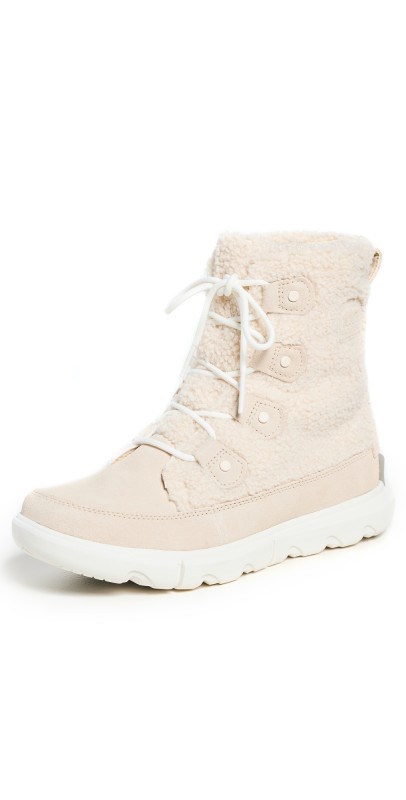 Sorel Explorer Next Joan Cozy Boots Bleached Ceramic, Sea Salt