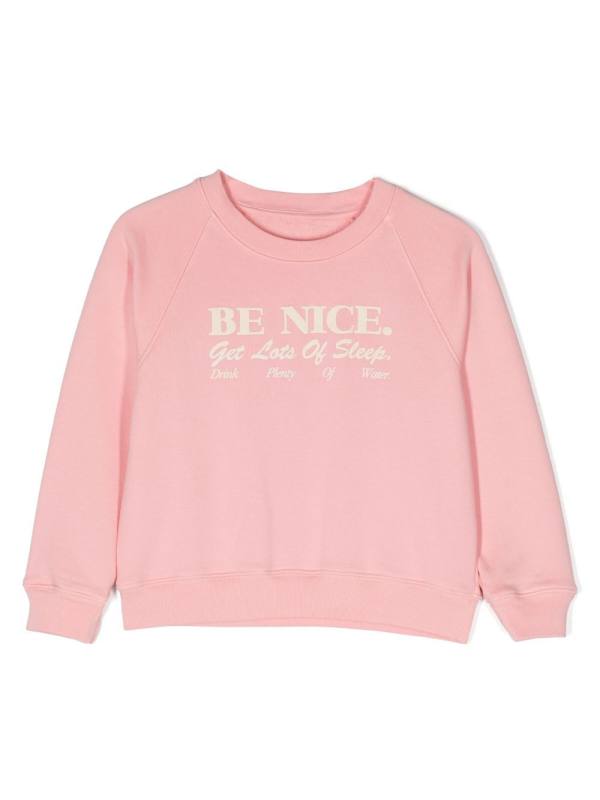 text-print cotton sweatshirt