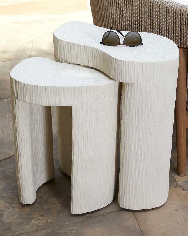 Nadia Outdoor Side Tables, Set of 2