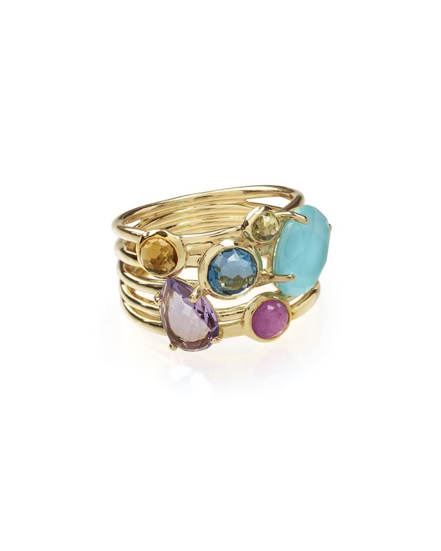 18k Rock Candy Gelato 6-Stone Cluster Ring