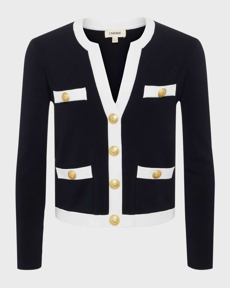 Estefania Contrast Trim Cardigan
