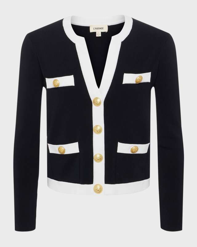 Estefania Contrast Trim Cardigan