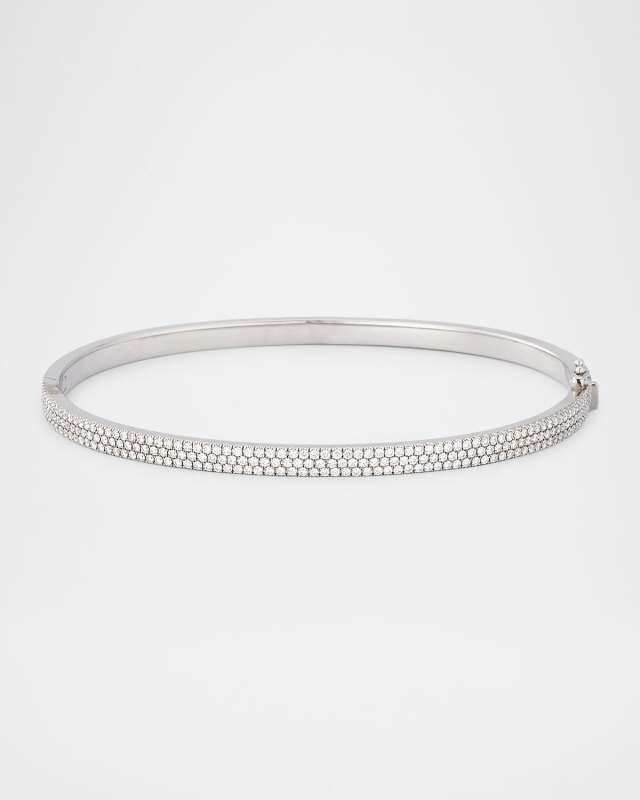 Diamond Game 18K White Gold Diamond Bangle