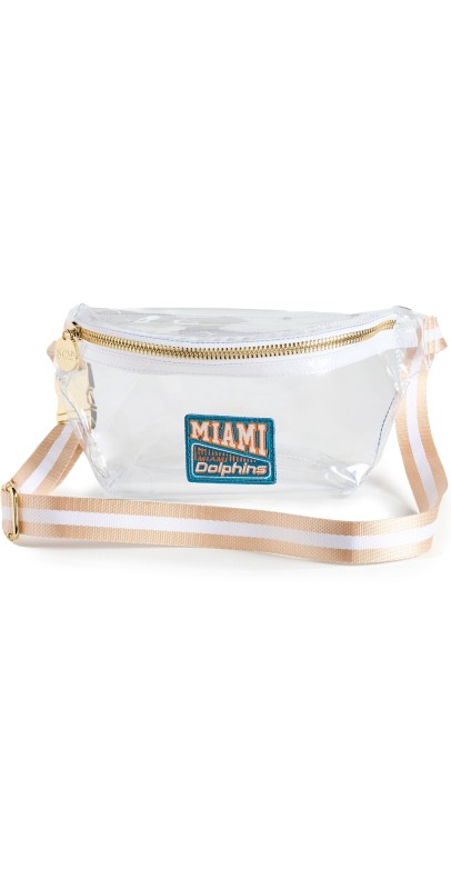 Stoney Clover Lane Miami Dolphins Clear Fanny Pack Sand/Whit