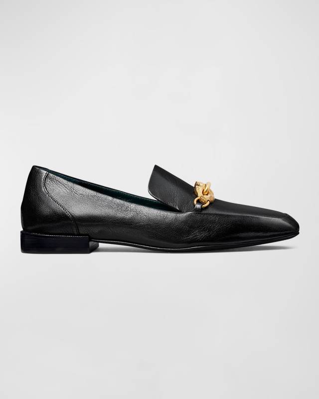 Jessa Leather Chain Loafers