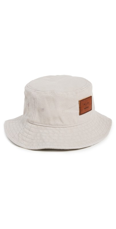 Acne Studios Canvas Bucket Hat Mushroom Beige