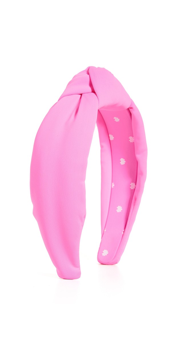 Lele Sadoughi Neoprene Knotted Headband Magenta