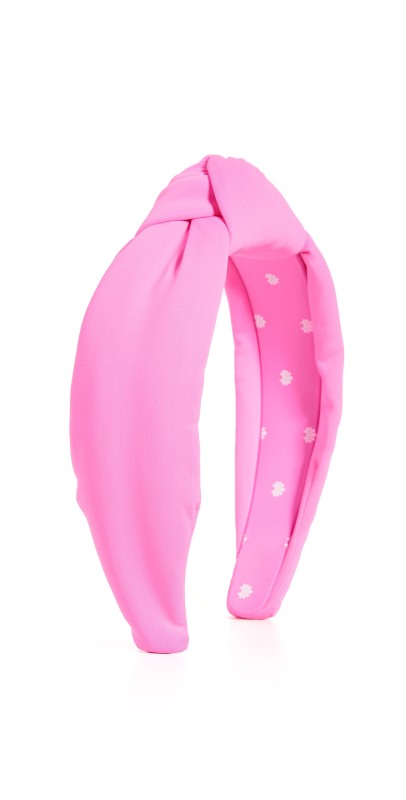 Lele Sadoughi Neoprene Knotted Headband Magenta