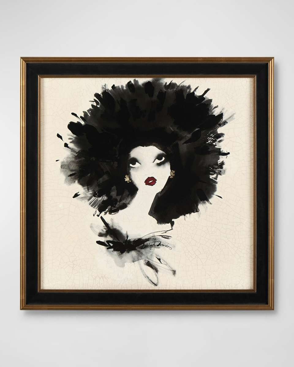 "The Feather Hat" Framed Giclee by Bridget Davies