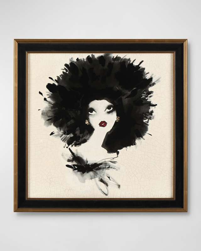 "The Feather Hat" Framed Giclee by Bridget Davies