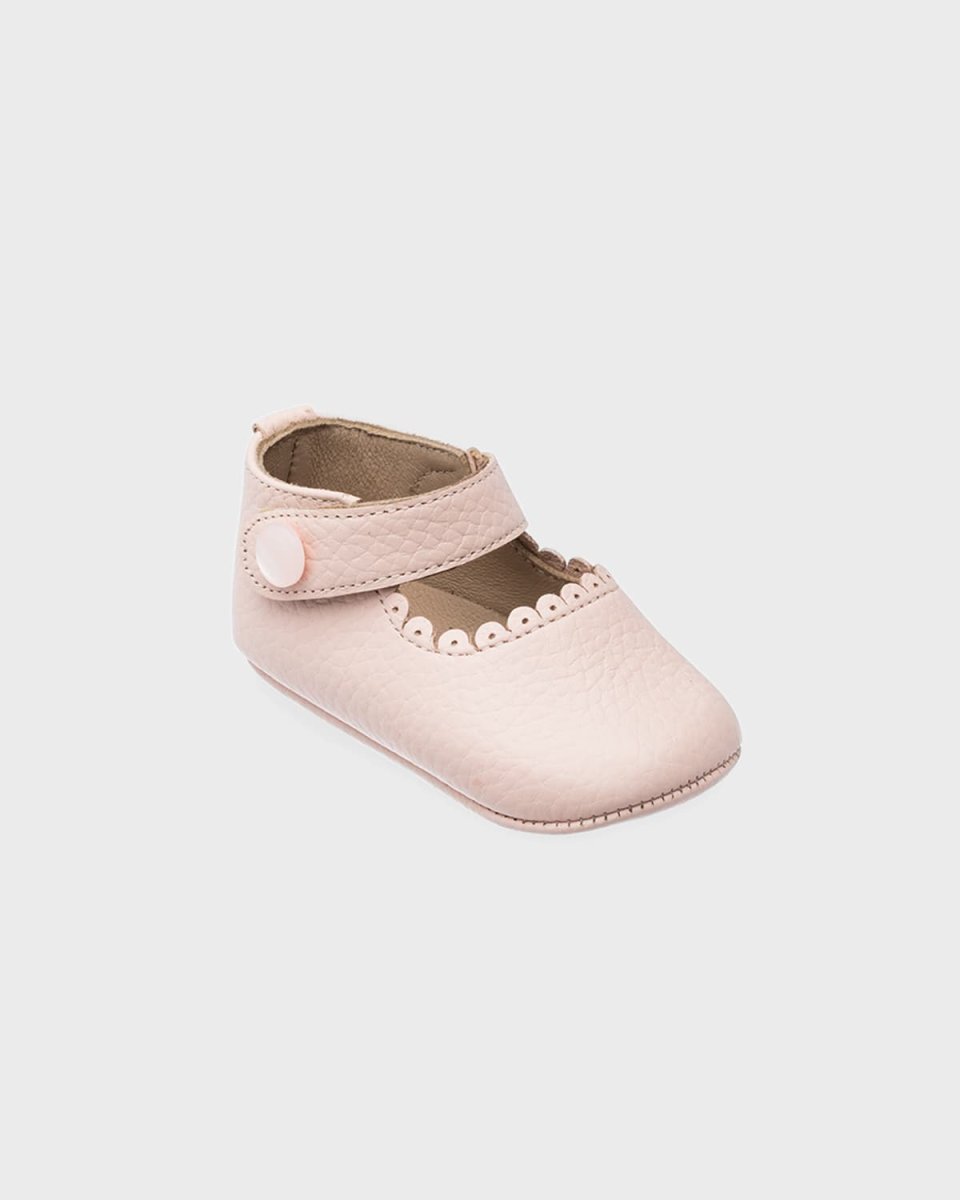 Girl's Scalloped Leather Mary Jane, Baby