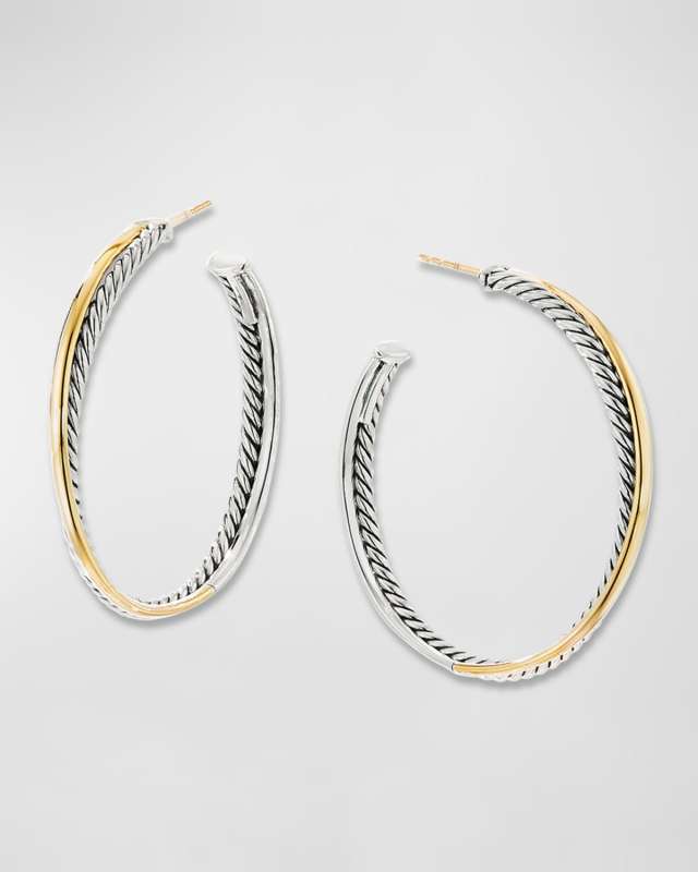 DY Crossover Extra-Large Gold Hoop Earrings