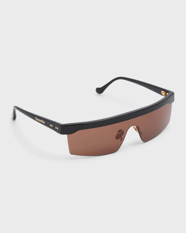 Callias Flat-Top Acetate Shield Sunglasses