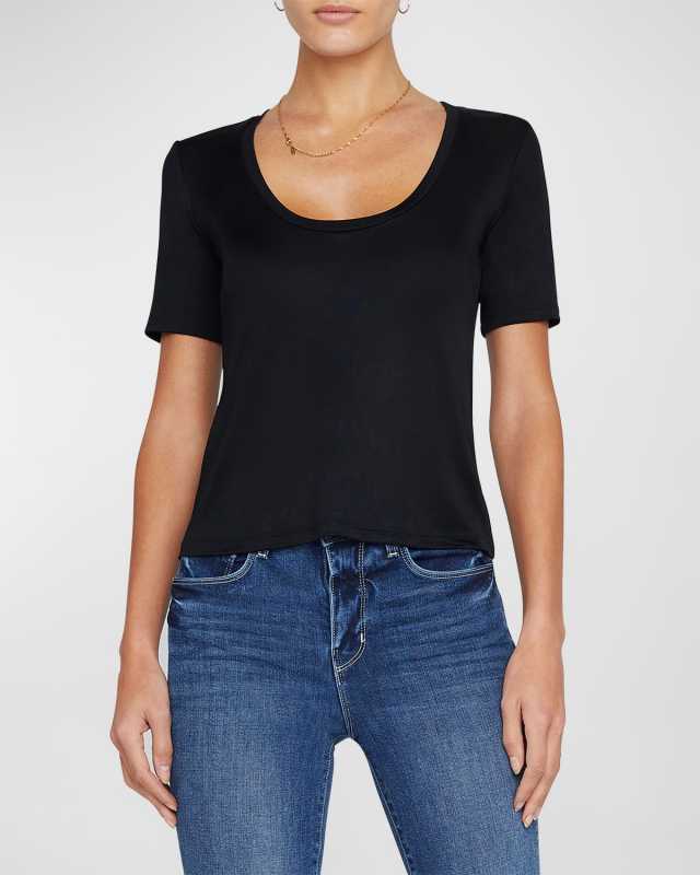 Felice Short-Sleeve Scoop-Neck T