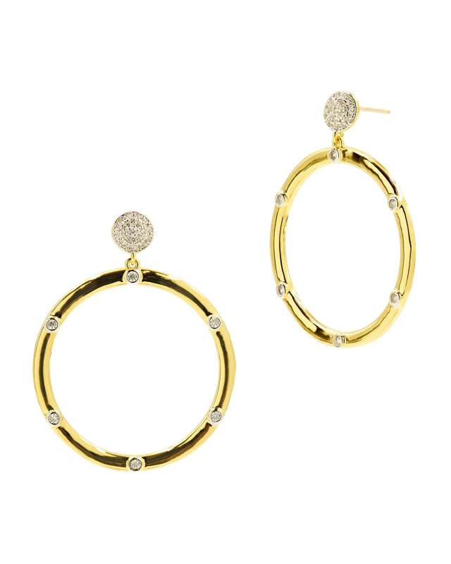 Radiance Open Drop Earrings, Gold