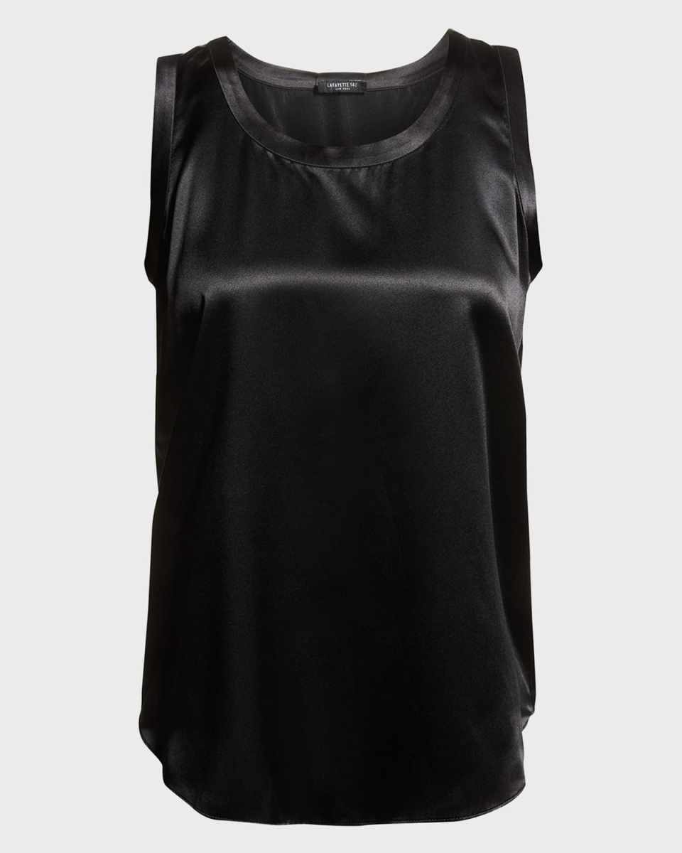 Plus Size Perla Sleeveless Silk Blouse