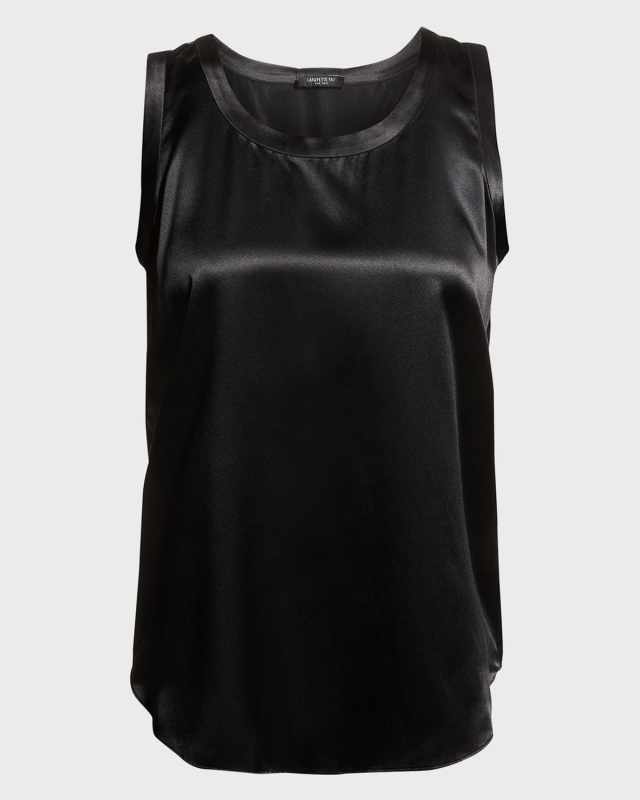 Plus Size Perla Sleeveless Silk Blouse