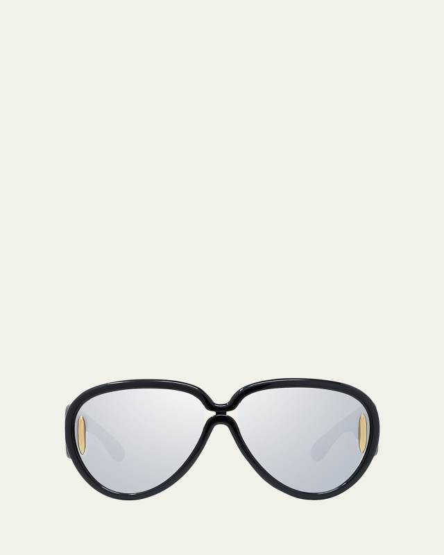 Anagram Mirrored Acetate Round Sunglasses