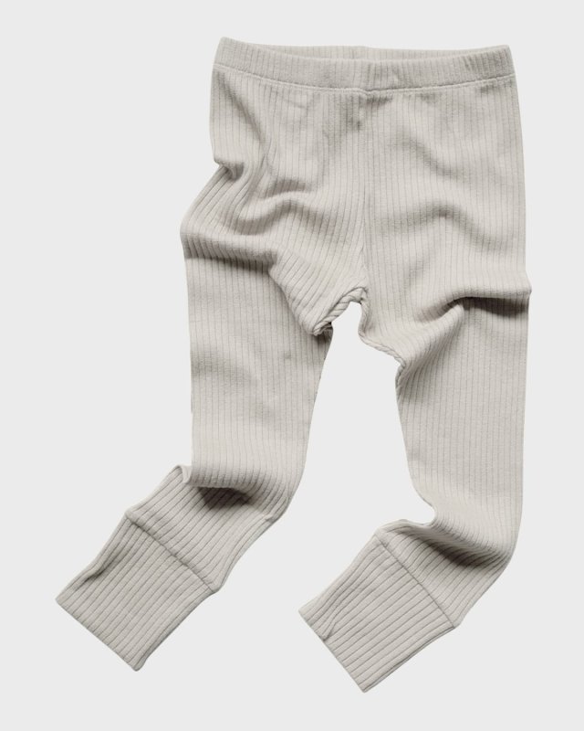 Girl's Organic Cotton Ribbed Leggings, Size 3
